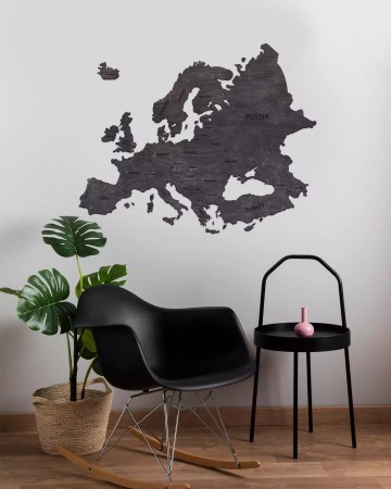 Drewniana Mapa Europy - 150x120cm