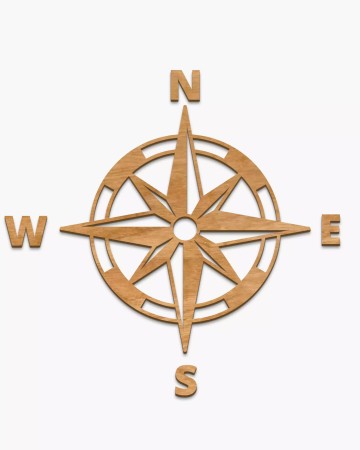 Róża wiatrów na ścianę