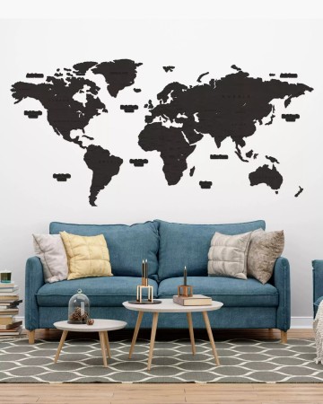 Nazwy oceanów do drewnianej Mapy Świata